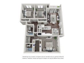 Three Bedroom, Two Bath 1180 floor plan